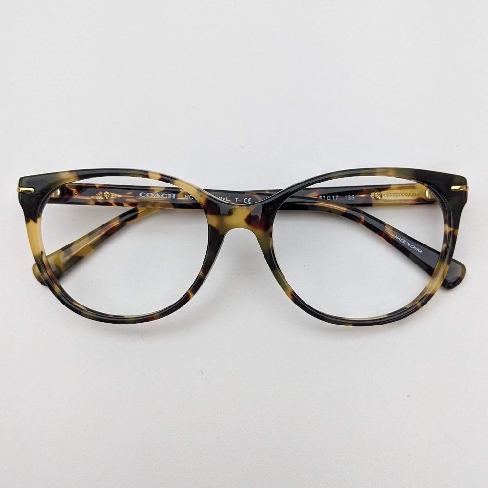 Coach Tortoiseshell Round Optical Glasses - Brown/Black